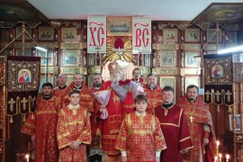 В день 4-х летия своей архиерейской хиротонии епископ Игнатий совершил Литургию в Михайловской церкви Актюбинска