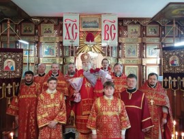 В день 4-х летия своей архиерейской хиротонии епископ Игнатий совершил Литургию в Михайловской церкви Актюбинска