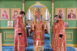 Престольный праздник храма в честь иконы Божией Матери «Неупиваемая Чаша» с. Косагаш. Архиерейское служение