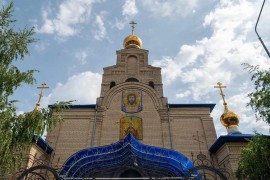 Престольный праздник в Константино-Еленинском соборе Костаная