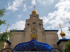 Престольный праздник в Константино-Еленинском соборе Костаная