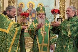 День Пресвятой Троицы, Пятидесятницы. Архиерейское служение в главном храме Чимкентской епархии