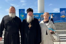 Епископ Чимкнетский и Туркестанский Хрисанф принял участии в праздновании Дня государственных символов Республики Казахстан