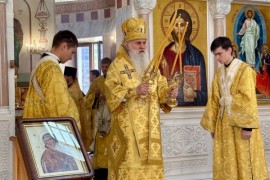 В Неделю 8-ю по Пятидесятнице Его Высокопреосвященство, Высокопреосвященнейший архиепископ Варсонофий совершил Божественную Литургию в кафедральном соборе Воскресения Христова города Кокшетау
