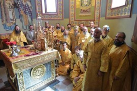 В Алмате молитвенно отметили престольный праздник Владимирского храма