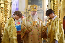 Праздник Смоленской иконы Божией Матери почтили в храме Всех Святых Петропавловска