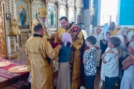 В первое воскресенье Успенского поста епископ Игнатий совершил Литургию в главном храме Актюбинска