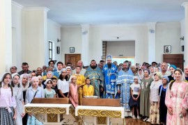 Архипастырское богослужение на подворье Уральской епархии в городе Каскелен