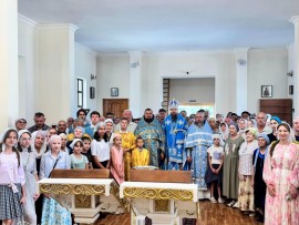 Архипастырское богослужение на подворье Уральской епархии в городе Каскелен