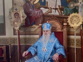 В праздник Сретения Владимирской иконы Пресвятой Богородицы Его Высокопреосвященство, Высокопреосвященнейший архиепископ Варсонофий совершил Божественную Литургию в кафедральном соборе Воскресения Христова города Кокшетау