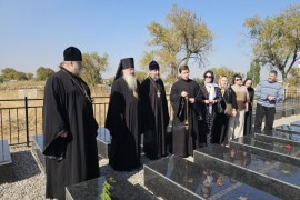 Епископ Чимкентский и Туркестанский Хрисанф принял участие в открытии воинского мемориала в Таразе
