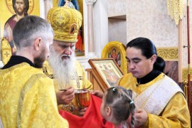 В Неделю 21-ю по Пятидесятнице Его Высокопреосвященство, Высокопреосвященнейший архиепископ Варсонофий совершил Божественную Литургию в кафедральном соборе Воскресения Христова города Кокшетау