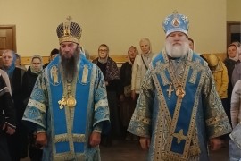 26 октября епископ Актюбинский и Кызылординский Игнатий принял участие в Божественной литургии престольного праздника в Иверском женском монастыре города Орск
