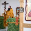 Чин малого освящения и Божественная литургия в Серафимовском храме поселка Карабалык