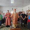 Божественная Литургия Архиерейским чином в храме св. Иоанна Руссского с. Атакента