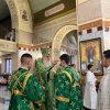 В праздник Святой Троицы Его Высокопреосвященство, Высокопреосвященнейший архиепископ Варсонофий совершил Литургию в кафедральном соборе Воскресения Христова г. Кокшетау