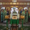 В день Святой Троицы Управляющий епархии совершил Божественную литургию и вечерню в Свято-Троицком храме села Железинка